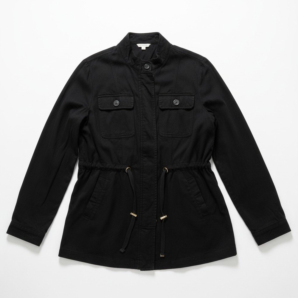 Westport L Black Utility Anorak Jacket Womens Casual Boho